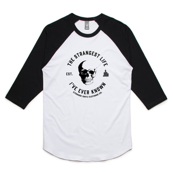 THE STRANGEST LIFE - Unisex Raglan Tee Thumbnail