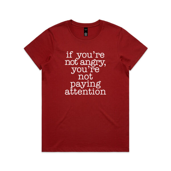 ARE YOU PAYING ATTENTION?- Womens Maple Tee  Thumbnail